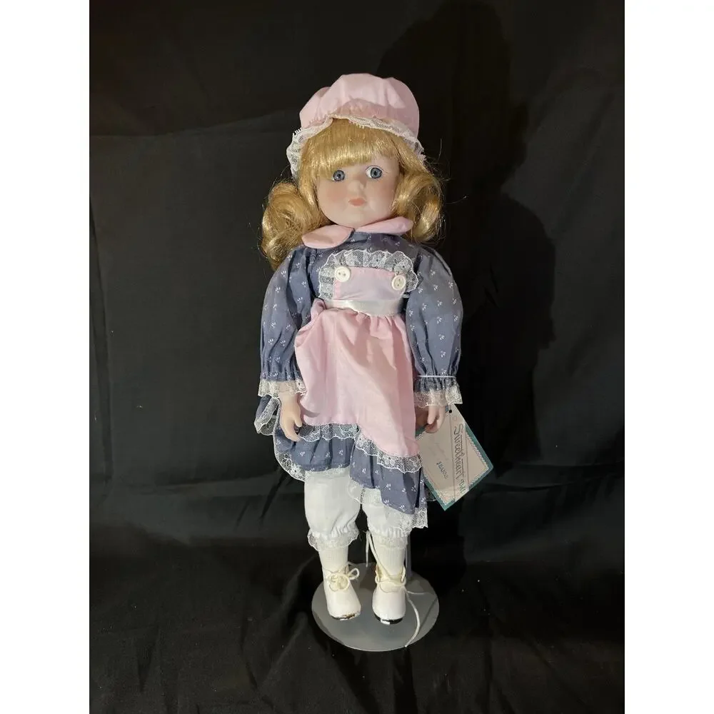 15.5” Bradley Dolls Porcelain Sweatheart Jeanne Vintage Rare W Original Box New